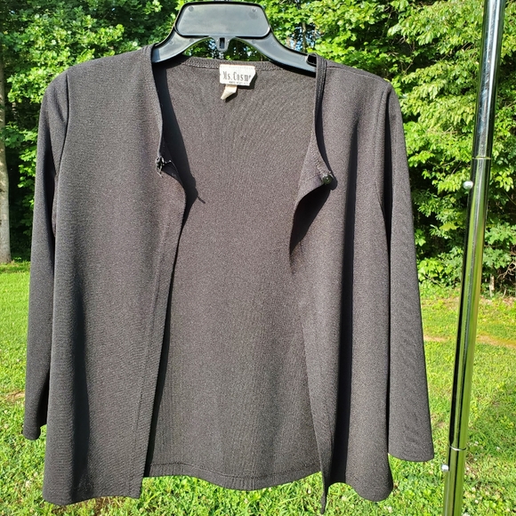 Ms. Cosmo Women's Button Closure Large Black Cardigan - Picture 6 of 7